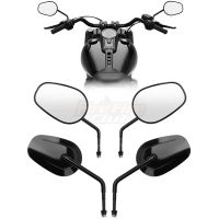 Black Motorcycle 8MM Rear View Mirrors For Harley For Honda Shadow For Yamaha Dragstar For KAWASAKI Vulcan Mirrors