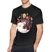 Hu Tao Chibi T-Shirts Men Unique 100% Cotton Tee Shirt Round Neck Short Sleeve T Shirts Original Clothing