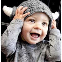 【YD】 Useful Baby Horn Hat Kids Bonnet Crochet Cartoon Children Toddler Horns Knitted