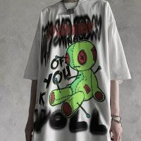 Harajuku Shirt Graffiti Printed Tshirt Mens Clothing Korean Oversized T Shirt Short Sleeve Summer 2022 Couple Graphic T Shirts