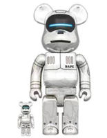 Bearbrick ไฟฟ้าที่ว่างเปล่าภูเขาลิงเงิน Electroplated Corgi Bearbrick รุนแรงหมีเครื่องประดับร่วมแหวน400%