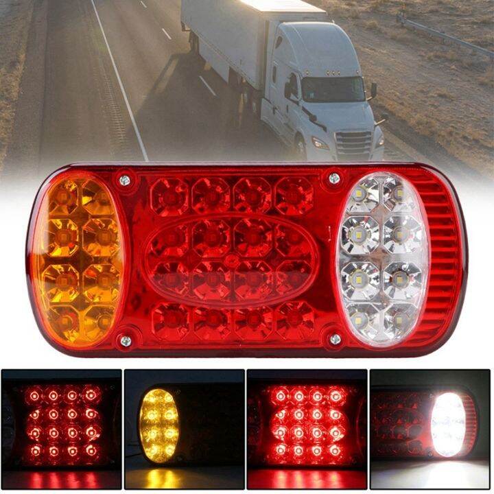 12v-32-led-car-truck-tail-light-rear-stop-brake-lights-signal-indicator-taillight-for-trailer-truck-lorry-van-ute