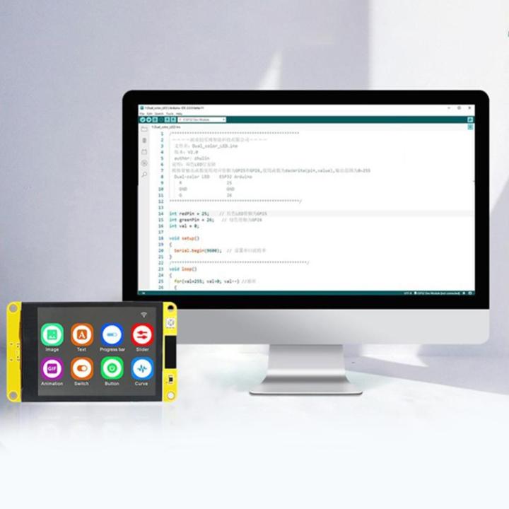 บอร์ดพัฒนา-esp32-3-2นิ้วจอแสดงผลอัจฉริยะโมดูล-iot-การพัฒนา-mcu-ไอพีเอสทีเอฟที-rgb-lcd-240x320-dual-core-cpu-wi-fi-บลูทูธ
