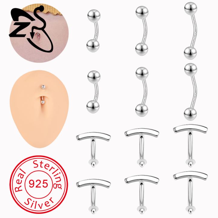 Curved barbell hot sale navel piercing