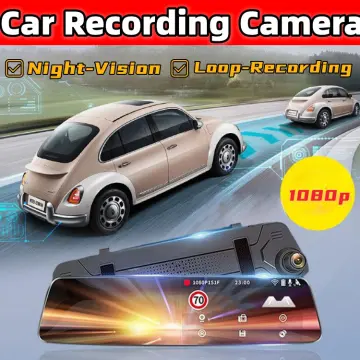 Aumotop Dash Cam Front and Rear Inside 3 Cameras 1080+720+480P 4in Car  Rearview Mirror Car Video Recording Camcorder Night Vision Car Camera  Recorder