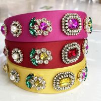 【Creative Dream Works】พิสดารดอกไม้โลหะมุก Rhinestone ปม H Airband คาดศีรษะอุปกรณ์ผมผู้ใหญ่