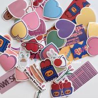 พร้อมส่ง? สติ้กเกอร์เกาหลี sticker ติด macbook เซท 40-60ชิ้น  ไอโฟน ไอแพด สติ้กเกอร์ติดตกแต่ง หัวใจไดคัท ติดแมคบุ้ค