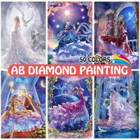 【CC】 50 Colors Painting 5D Cartoon Bride Wedding Embroidery Needlework Mosaic