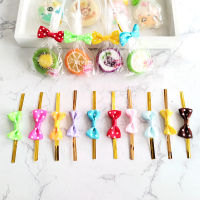 100Pcs ใหม่ DIY Bow Tie ห่อ Golded Wire Bowknot Binding Wire Lollipop Candy ของขวัญบรรจุภัณฑ์ถุง Fastener ปิดผนึกผูกคงที่-jearzhar43262