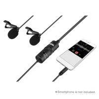 BOYA BY-M1DM Dual Omni-directional Lavalier Microphone Lapel