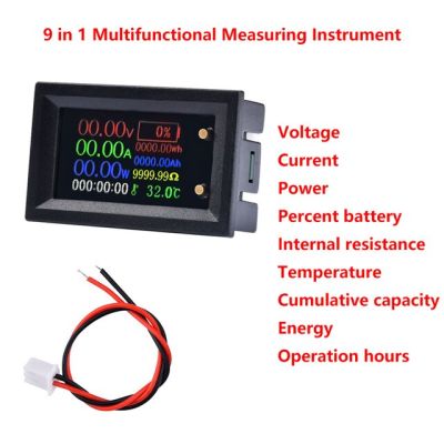 Dc6 ~ 30V 20a 1.14นิ้ว9in 1แรงดันเครื่องทดสอบอเนกประสงค์ปัจจุบันความต้านทานพลังงานเวลาอุณหภูมิมิเตอร์ไฟฟ้าความจุ