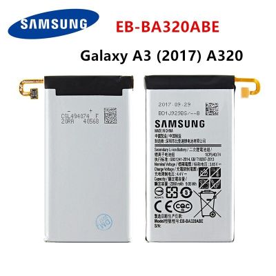 แบตเตอรี่แท้ Samsung Galaxy A3 2017 a320 SM-A320F A320Y A320FL A320F/DS A320Y/EB-BA320ABE 2350MAh+...