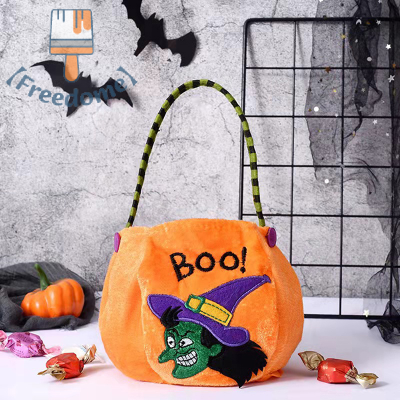 【Freedome】 2022 Halloween Candy BAG haloween pumpkin Witch กระเป๋าถือแมวสีดำ Trick or treat