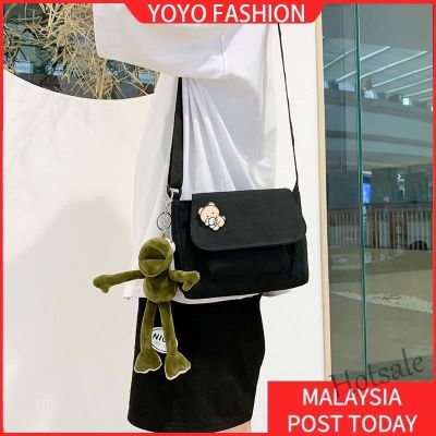 【hot sale】❖ C16 Fashion Canvas Shoulder Bag Sling Bag Pocket Messenger bag Casual Bag
