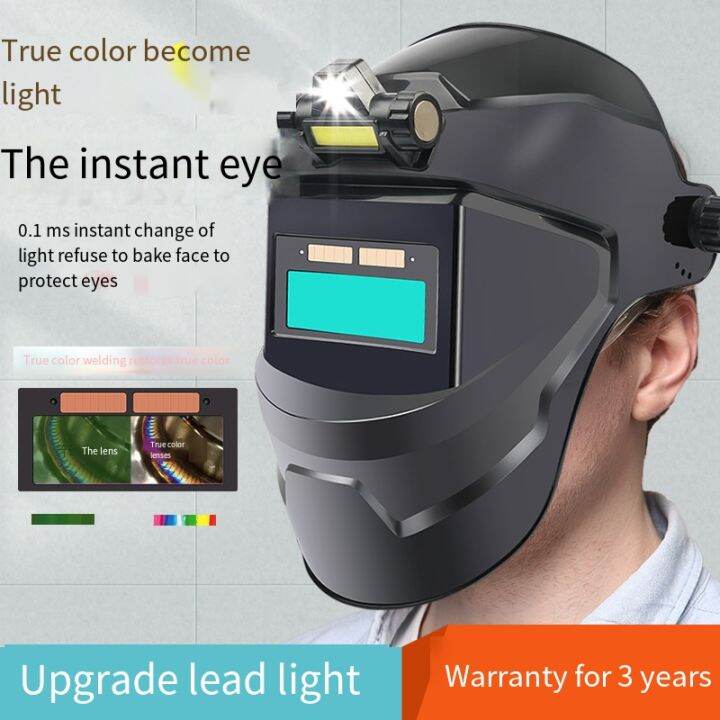 Welding mask helmet automatically darkens Head wear does not hurt the