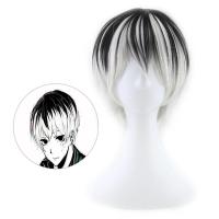 ทรงผมใหม่ โตเกียวปอบ: re haise Sasaki Ken kaneki สั้นสีดำและสีเงิน O mbre คอสเพลย์วิกผม -GHY