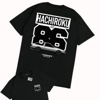 Kaos Baju Mobil Toyota AE86 TRUENO HACHIROKU Kaos Otomotif - Karimake - V1 HITAM, S