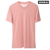 Sendaiเสื้อยืดคอลกลม Cotton สีชมพูเข้ม ไม่ยืด ไม่ย้วย ไม่หด ไม่ต้องรีด