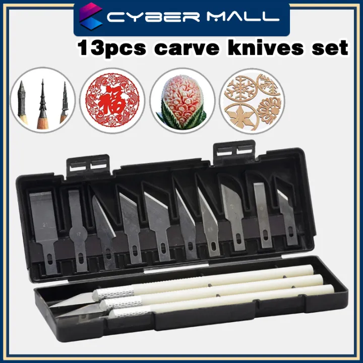 13pcs/set Carve Knife Kit Wood Carving Scrapbooking Cutting Knives