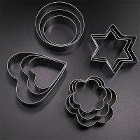 Metal Mini Cookie Cutter Geometric Forms for Cookies 3 Pcs Set Easy Press Pastry Fondant Biscuit Baking Mold Bread Cake  Cookie Accessories