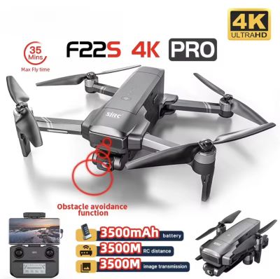 2023ใหม่ SJRC F22s Pro GPS Drones 4K HD EIS กล้องเลเซอร์หลีกเลี่ยงอุปสรรค2แกน Gimbal Brushless พับ Quadcopters RC 3.5KM