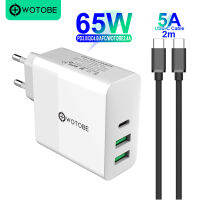 65W TYPE-C USB-C Power Adapter,1Port PD65W QC3.0 Charger For USB-C Laptops MacBook ProAir iPad Pro,2port USB for Samsung iPhone