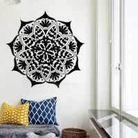 (สติ๊กเกอร์และรูปลอกผนัง) Mandala Stiker Vinyl dan Stiker Dstudio โยคะสติกเกอร์บัว Bunga Tidur Dekorasi Rumah Boho Ruang Tamu St