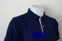 Sampolo เสื้อโปโลสีกรมท่า เสื้อโปโลน้ำเงินเข้ม เสื้อทำงานสีกรมท่า Polo- Dark blue