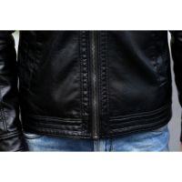 Mens Casual Motorcycle Windbreaker Genuine Cow Leather Jackets Coats For Men