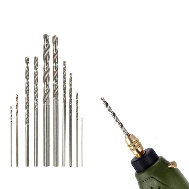 set-mata-bor-เกลียวเหล็กความเร็วสูงขนาดเล็กขาว10ชิ้น-1ชุดสำหรับ-dremel-สว่าน-hss