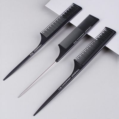 Hairdressing Pointy Tail Comb Steel Needle Pointed Comb Hair Cutting Comb Hairdressing Hair Coloring Comb Haircut Styling Comb