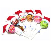 Rong Rong shop 6pcs MINI Santa claus หมวกคริสต์มาสคริสต์มาสวันหยุด Lollipop TOP Topper Decor ใหม่