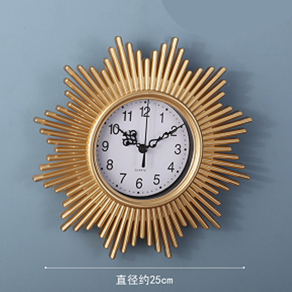 Elegant Gold Wall Clock Fashion Wall Clock Modern Design Sun Lazada PH