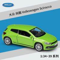 [AhQ ornaments] Welly 1:36 Volkswagen Scirocco Alloy Car Model Pull-Back Vehicle Collect Gifts Non-Remote Control Type Transport Toy