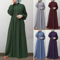 Abaya Dubai Turki Gaun ฮิญาบมุสลิม Gaun Malam Kaftan Maroko Pakaian Busana Islam Vesti Da Sera