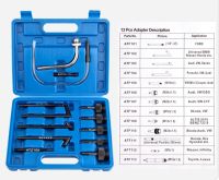 13ชิ้นน้ำมันเติมอะแดปเตอร์ชุด ATF เติมระบบตู้เกียร์อัตโนมัติของเหลวน้ำมันฟิลเลอร์อะแดปเตอร์สำหรับ VW ออดี้ BENZ PORSCH