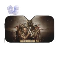 hot【DT】 The Walking Dead Zombies Sunshade Windscreen Horror Movie Rick Grimes Fashion Cover Front Block Window Car Car-styling