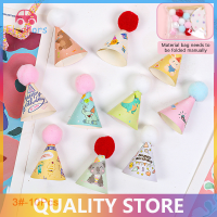 [Eleanor] 10ชิ้น/เซ็ต DIY Mini Hat baking cake Topper baking INSERT 1:12ตุ๊กตา Miniature หมวกหมีวันเกิด Hairball Christmas Hat ฉากตกแต่งของเล่น