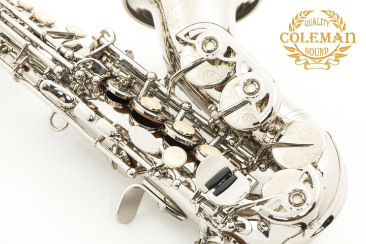 แซกโซโฟน-saxophone-curved-soprano-coleman-clc-553s-nickel-plated