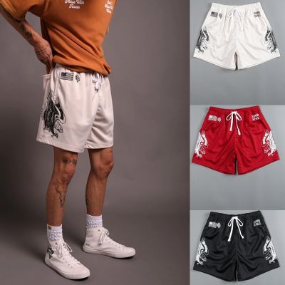 Mens US Style Shorts Above Knee Plus Size Mesh Shorts Quick Dry Breathable Shorts Basketball Running Fitness Outdoor Sports Training Pants