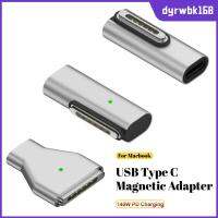 DYRWBK168 140วัตต์ค่ะ ตัวแปลง Type-C ตัวเมียเป็น MagSafe 3 คอนเนคเตอร์ แล็ปท็อป ปลั๊กชาร์จ PD ความเร็วสูงความเร็วสูง สังกะสีอัลลอยด์ อะแดปเตอร์แม่เหล็ก USB-C สำหรับ MacBook Air/Pro MacBook air/pro