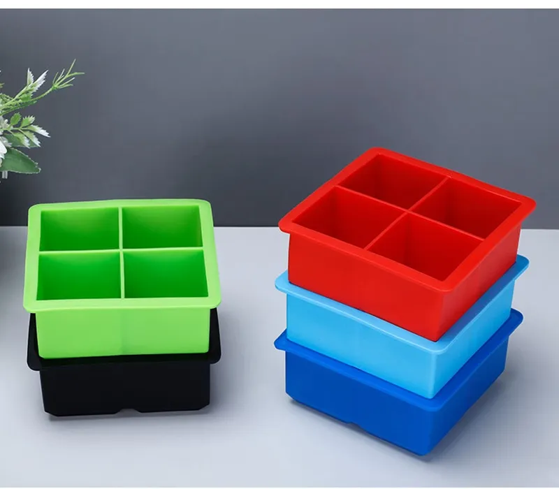 5CM Big Ice Cube Maker Trays Silicone Square Ice Mold Mould for