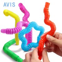 6 Pack Pop Tubes Fidget Toys 17mm Autism Sensory Toy Party Favors for Kids Toddler Stretch Bend ADHD Anxiety Stress Relief Toys