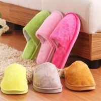 Soft Plush Cotton Cute Slippers Shoes Couple Unisex Non-Slip Floor Indoor Home Furry Slippers Women Shoes For Bedroom