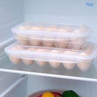 【คุณภาพสูง】Hai 10/18 Grid Egg Storage Box Eggs Tray with Lid Kitchen Refrigerator Egg Rack Container Holder Fridge Organizer