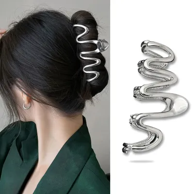 Advanced Sense Hair Accessories Hair Clips With A Sense Of Design Metal Wave Hair Clip Design Sense Hair Accessories Large Grip Clip For Females