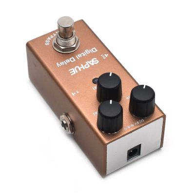 SAPHUE Electric Guitar Digital Delay Pedal Time/Level/Repeat Knob Effect Pedal Mini Single Type DC 9V True Bypass