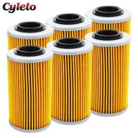 2/4/6ชิ้น Cyleto อะไหล่เครื่องมอเตอร์ไซต์ไส้กรองน้ำมันสำหรับ1125R BUELL CR1125 1125 CR 2009 2010