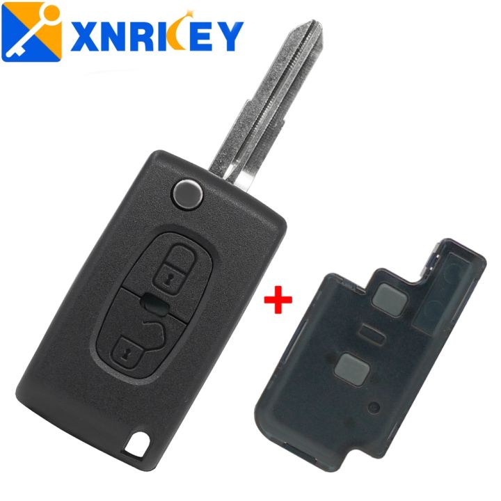 xnrkey-flip-car-key-case-for-peugeot-4007-et-4008-for-citroen-c-crosserc4-aircross-replacement-2-b-remote-key-shell-mit11r-blade