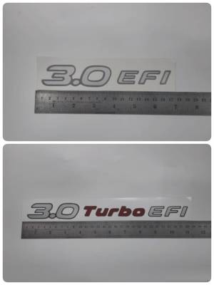 สติ๊กเกอร์ แบบดั้งเดิม คำว่า 3.0 turbo EFI หรือ 3.0 EFI ติดฝาท้าย TOYOTA HILUX TIGER ติดรถ แต่งรถ โตโยต้า ไทเกอร์ sticker 3.0 turboEFI 3.0EFI 3.0turboEFI สวย งานดี หายาก